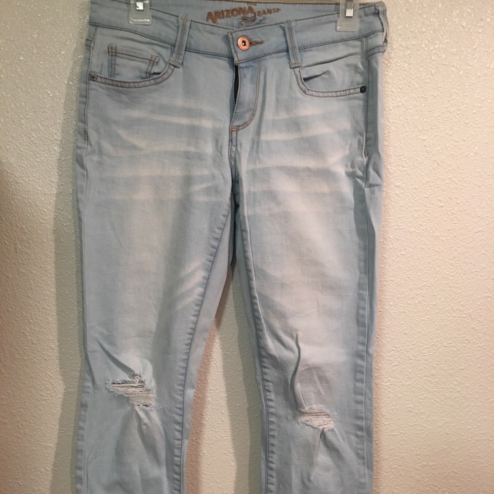 Skinny Distressed Light Wash Jeans